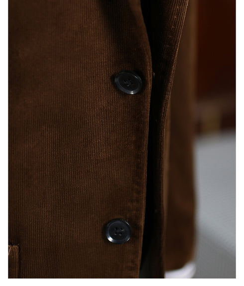 Brown Corduroy Suit – Men Suit Set – Inspired by Classic Corduroy Suits for Men Plus Size